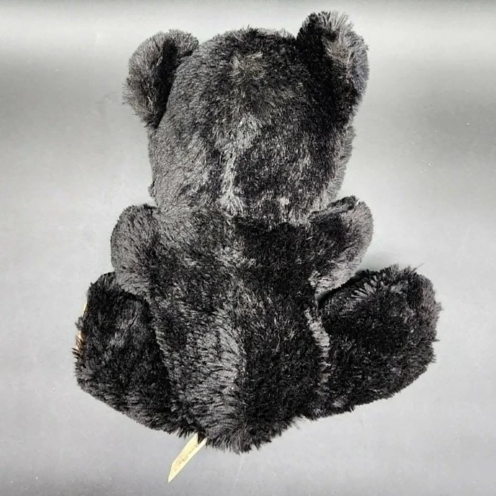 Dan Dee Black Plush Bear Shaggy Forest Animal Woodland Nursery Cabin Decor Toy